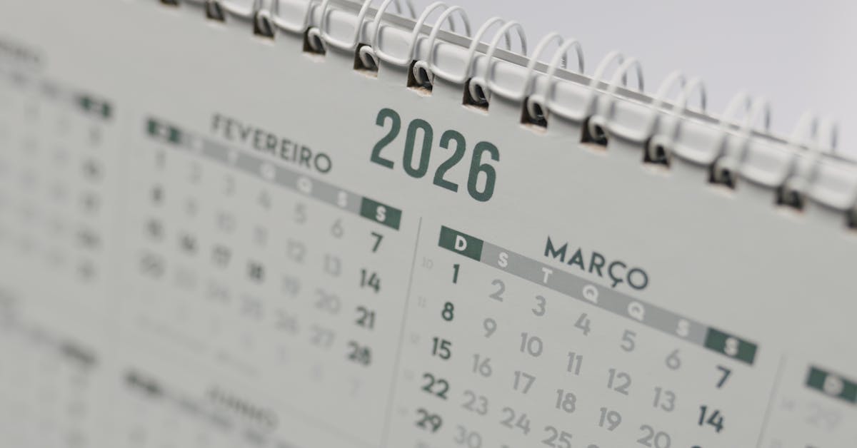 2026年のデスクカレンダー